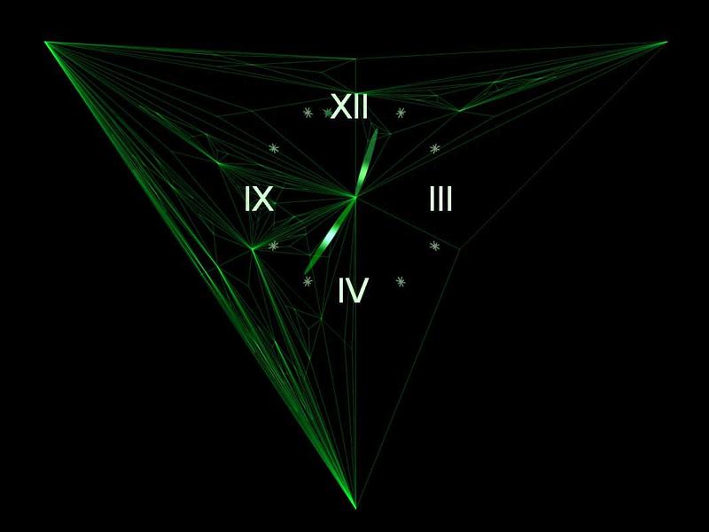 7art Emerald Clock ScreenSaver Screenshot